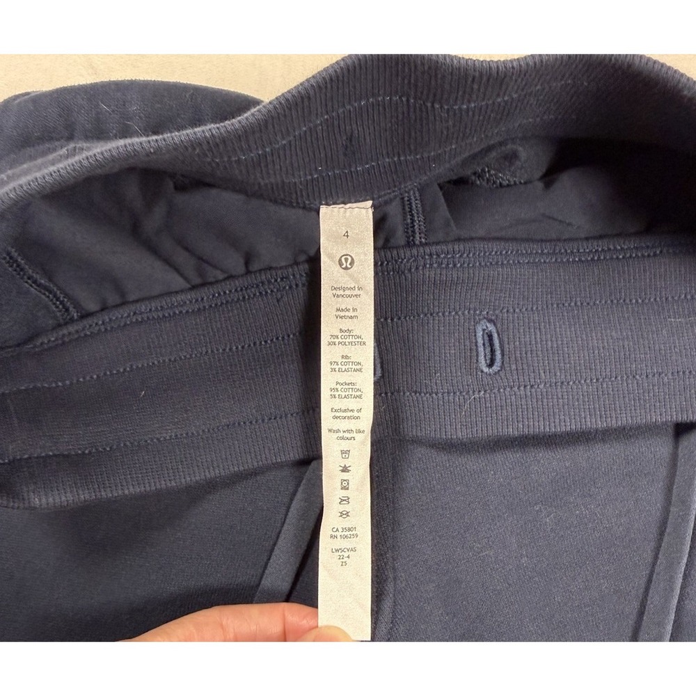 Lululemon Scuba High Rise Jogger Navy Blue Size 4 Drawstring Sweatpants - Picture 4 of 9